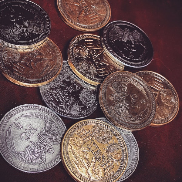 Divination Coin yes/no coin flip decision maker token