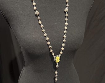 Yooperlite Rosary glows under uv light crucifix Michigan catholic special