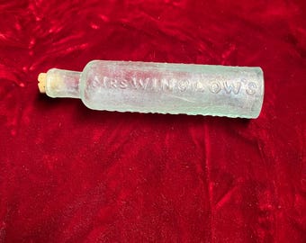 Antique EMPTY  Bottle  of Mrs. Winslows soothing syrup for teething babies