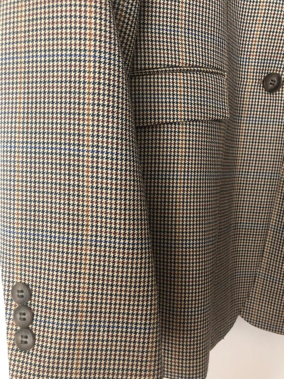 Ladies Houndstooth Hacking Jacket, Size 2R, 100% … - image 3