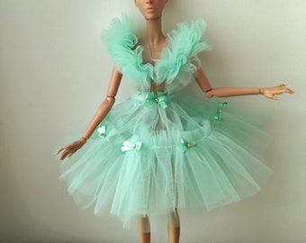 Doll's outfit, tulle dress fit for Fashion dolls 1/6 scale, 11.5-12 inches, 29-32 cm, doll clothes
