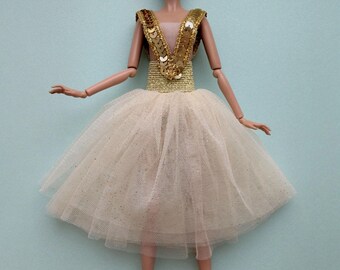 Doll's outfit, tulle dress fit for Fashion dolls 1/6 scale, 11,5-12 inches, 29-32 cm, doll clothes