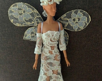 Fantasy Fairy doll's outfit butterfly, set clothes 5 pieces for Fashion dolls 1/6 scale, 11,5-12 inches, 29-32 cm, art doll clothes