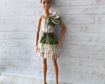 Doll Outfit Steam Punk Dress for Fashion Doll 1/6 Scale 11.5-12 Inch 29-32cm Doll Clothes.