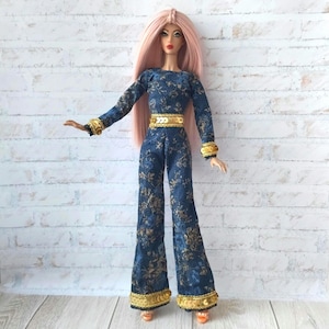 Doll cotton jumpsuit fit for tall Fashion dolls 1/6 scale, 12 inches, 32 cm, doll clothes, outfit