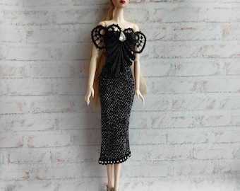 Doll's outfit, cocktail dress fit for Fashion dolls 1/6 scale, 11,5-12 inches, 29-32 cm, doll clothes