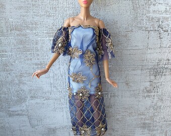 Doll's outfit,doll clothes, shiny, glossy dress fit for Fashion dolls 1/6 scale, 11.5-12 inches, 29-32 cm