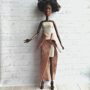 Doll outfit, shiny doll dress fit for Fashion dolls 1/6 scale, 12 inches, 29-32 cm, doll clothes