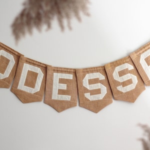 Molde para Banner de Letras | Banner de Blocos de Patchwork (Molde em PDF)
