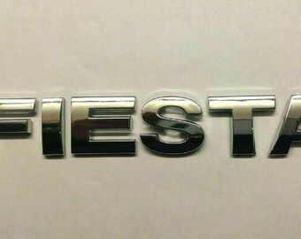 Chrome 3D Car/ Van Letters Self-adhesive boot badge emblem sticker Spelling FIESTA