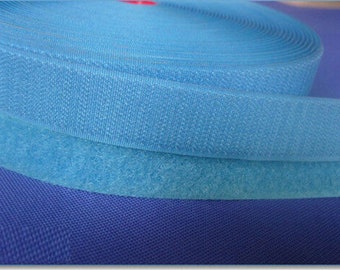 20mm Sky Blue Hook and Loop Tape / ALFATEX® brand by Velcro COMPANIES sew on.
