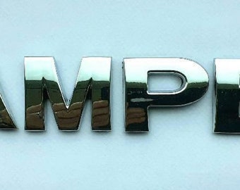 Chrome 3D Car/ Van Letters Self-adhesive boot badge emblem sticker Spelling CAMPER