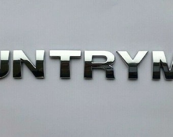 Chrome 3D Car Letters Self-adhesive boot badge emblem sticker Spelling COUNTRYMAN