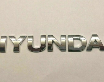Chrome 3D Car Letters Self-adhesive boot badge emblem sticker Spelling HYUNDAI