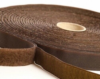25mm Havana Brown Hook and Loop Tape / ALFATEX® brand by Velcro COMPANIES sew on.