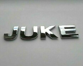 Chrome 3D Car Letters Self-adhesive boot badge emblem sticker Spelling JUKE