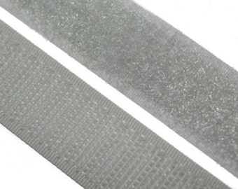 25mm Silver Hook and Loop Tape / ALFATEX® brand by Velcro COMPANIES sew on.