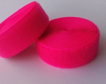 20mm Fluo Fuchsia Pink Hook and Loop Tape / ALFATEX® brand by Velcro COMPANIES sew on.