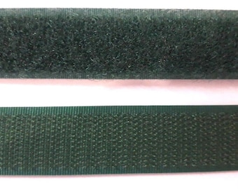 20mm Bottle Green Hook and Loop Tape / ALFATEX® brand by Velcro COMPANIES sew on.