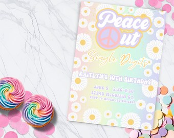 Tie Dye 10th Birthday Invitation: VSCO Girl Party (Digital Download)