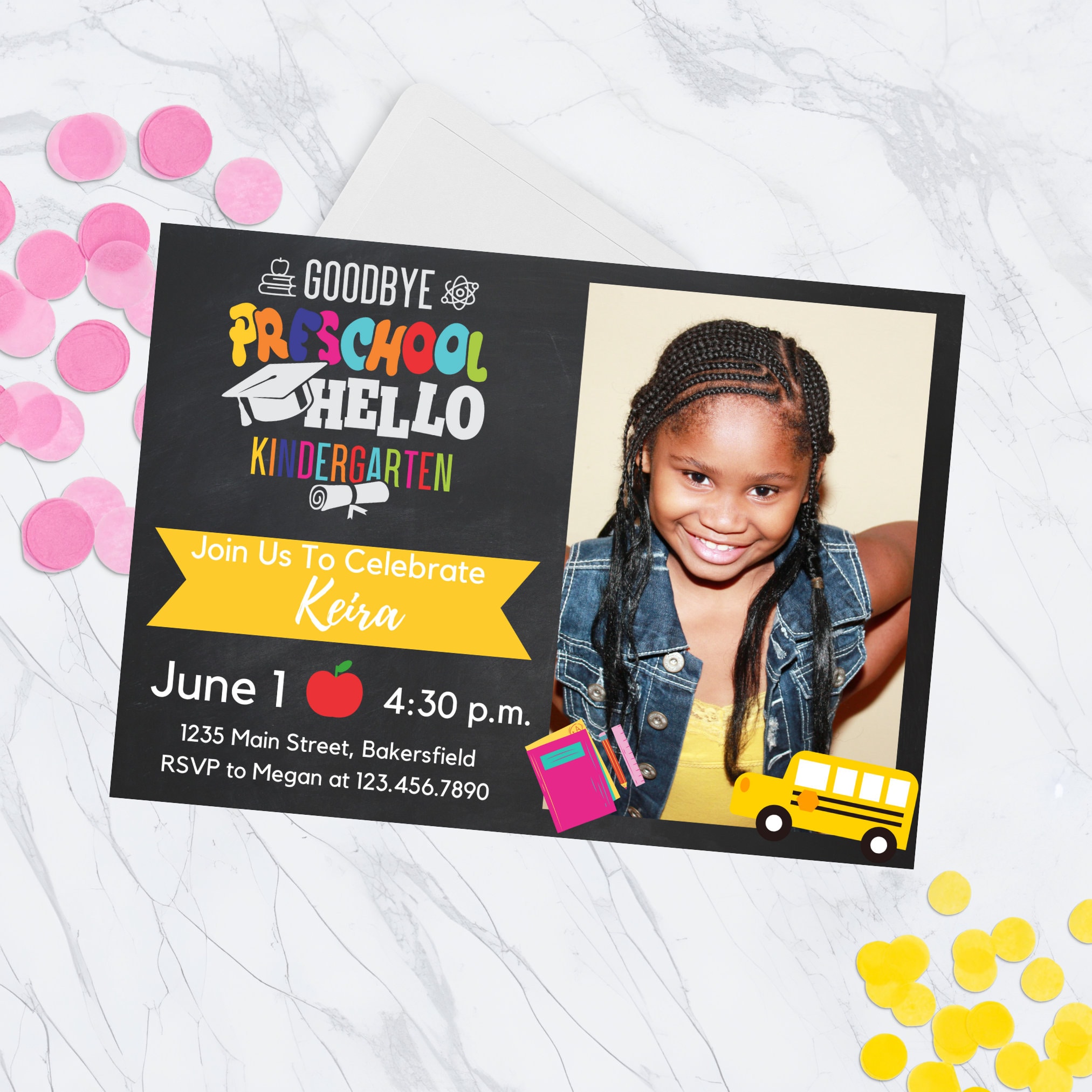 Printable Preschool Graduation Party Pre-k Invitation, PRE K Digital ...