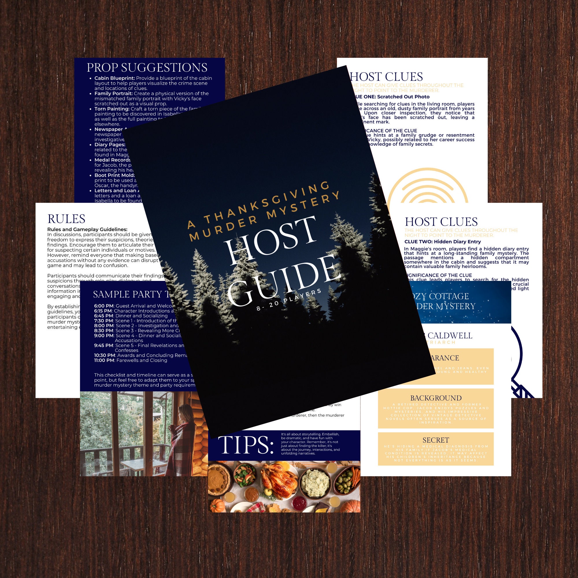 Thanksgiving Murder Mystery Game for up to 20, Family Party Game ...