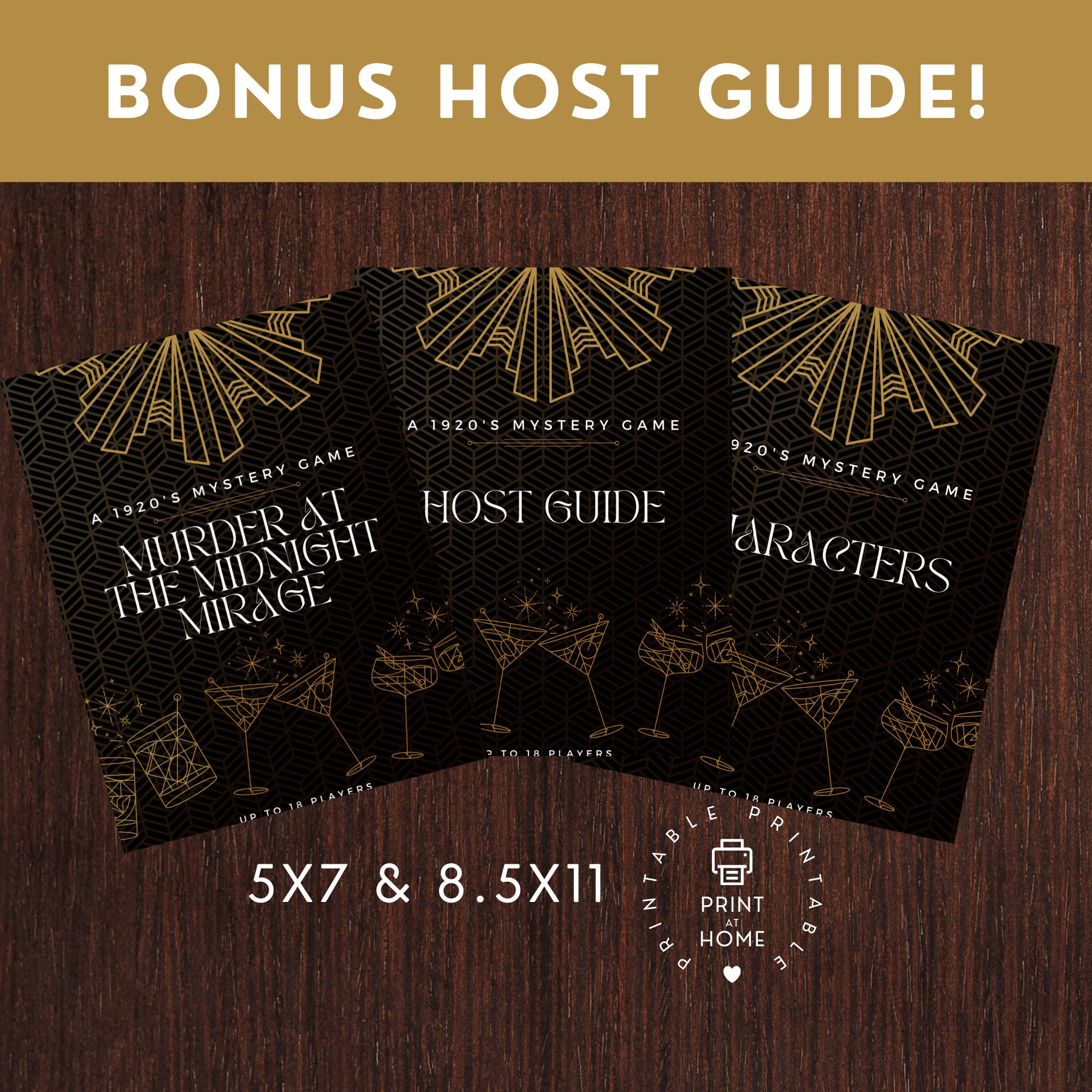 1920s Murder Mystery Game for up to 18, Speakeasy Murder Mystery Dinner ...