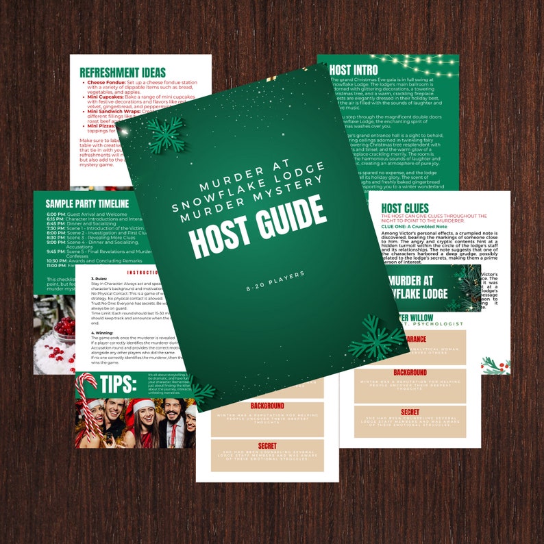 Christmas Murder Mystery Game for up to 20, Holiday Family Murder ...