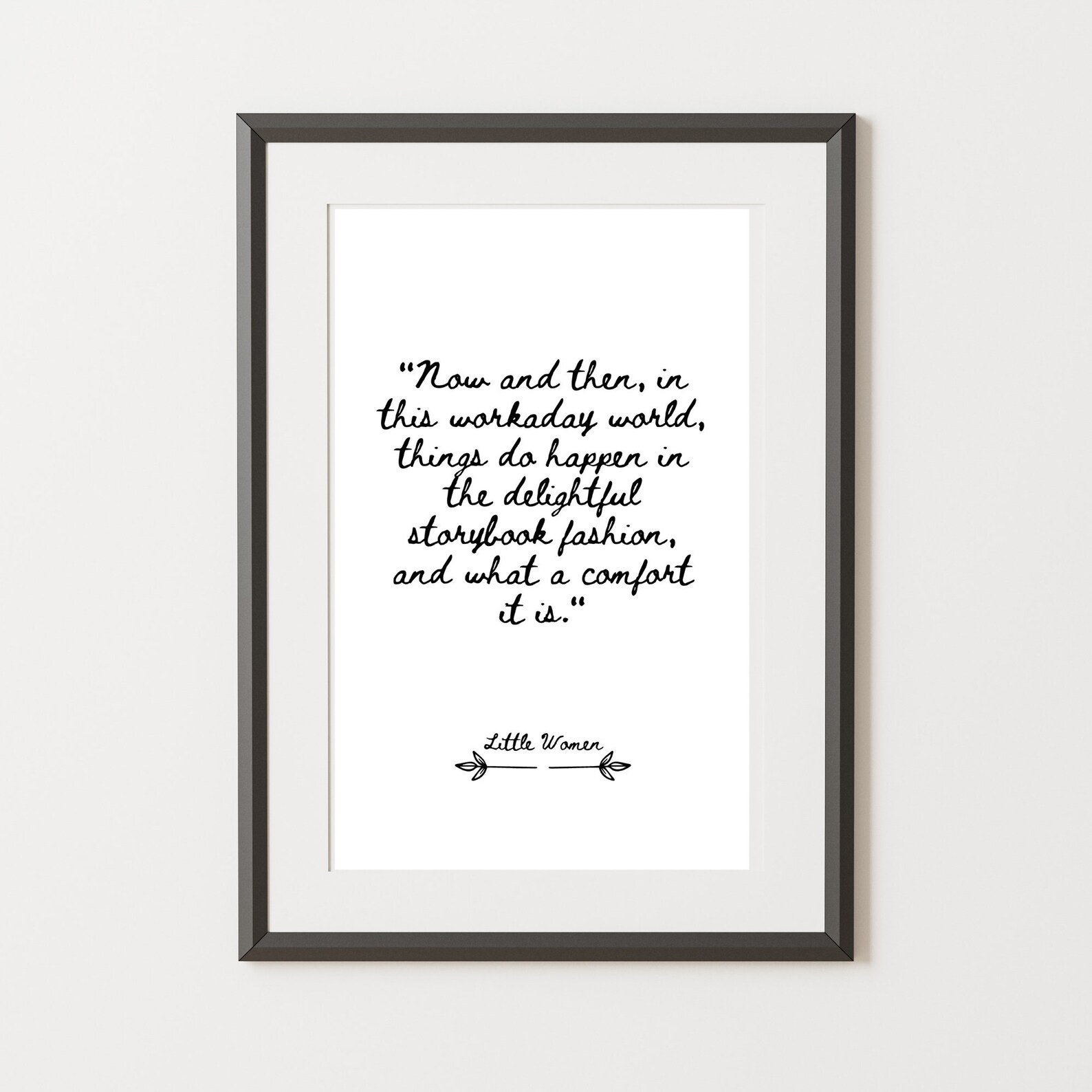 Little Women Inspiring Quote for Home Classical Literature Print Little ...