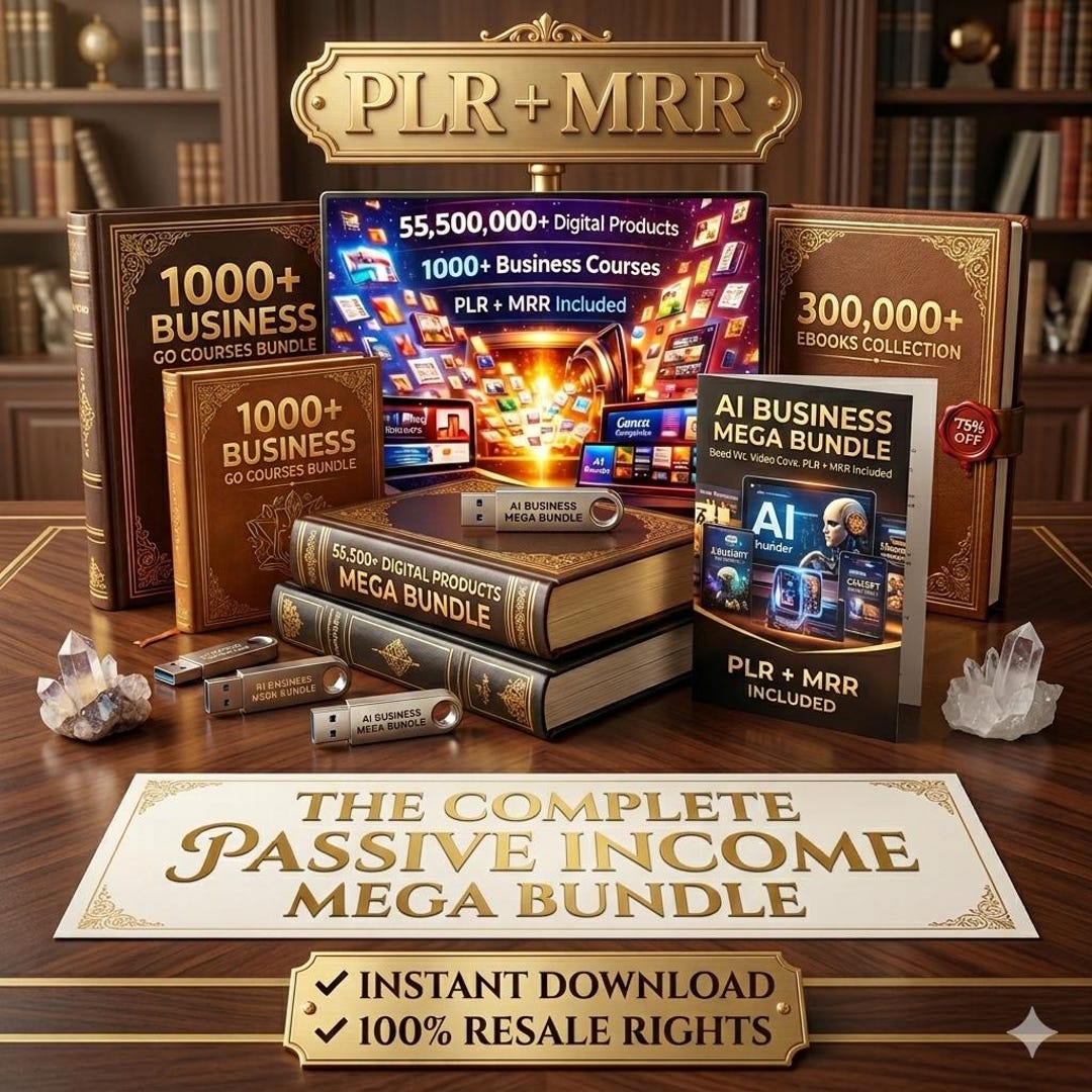 55 Million+ Mega Digital Products Bundle | MRR & PLR Resell Rights ...