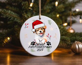 Personalized Dog Paw Ornament,Custom Dog Photo Ornament,Dog First Christmas Ornament With Photo,New Dog Ornament,2023 Christmas Ornament