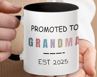 Promoted to Grandma Mug: Pregnancy Announcement Gift (15oz)