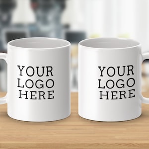 Custom Brand Logo Mug, Personalized Business Drinkware, Coffee Cup with Your Logo, Unique Office Mug, Company Gift