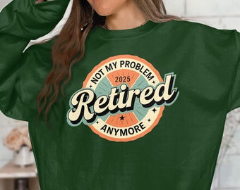 Grappig pensioencadeau-T-shirt: niet langer mijn probleem 2025