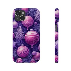 Christmas purple iphone casing ,Personalize Christmas Winter iPhone case ,iphonecases, iphone 14 christmas, iPhone15 case ,Santa phone case