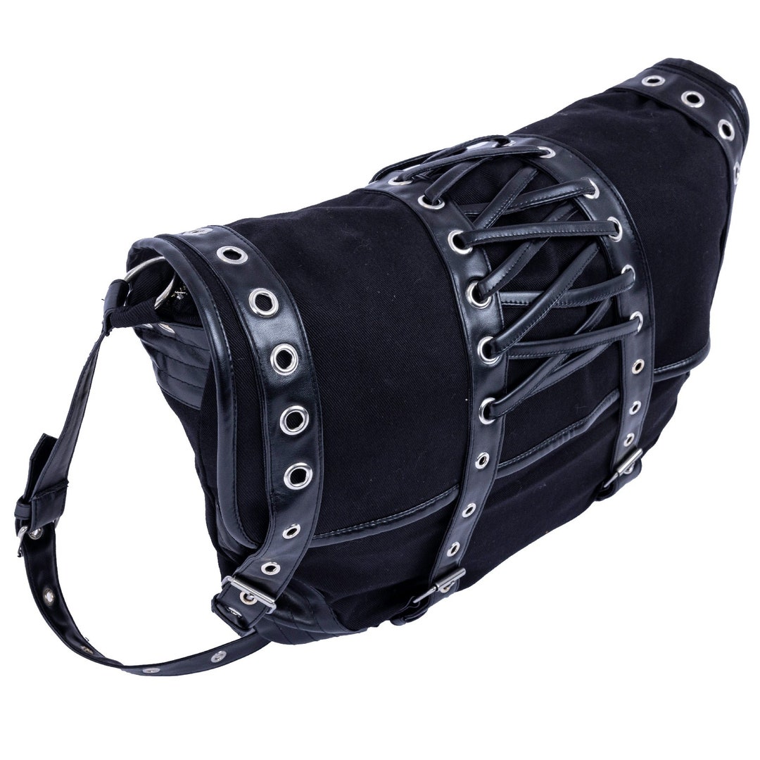 Gothic Messenger Bag Black Gothic Bag Goth Messenger Bag Gifts for Her