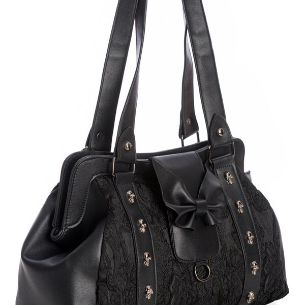 Borsa gotica - Borsa in broccato nero - Borsa gotica - Borsa gotica - Borsa nera