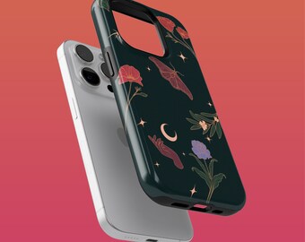 Rugged Witchy Stars Phone Case Witchcraft Cover for iPhone 16Plus, 15, 14, 13, 12, Google Pixel 9Pro XL, 8A, 7, Samsung S24Ultra, S23FE, A54