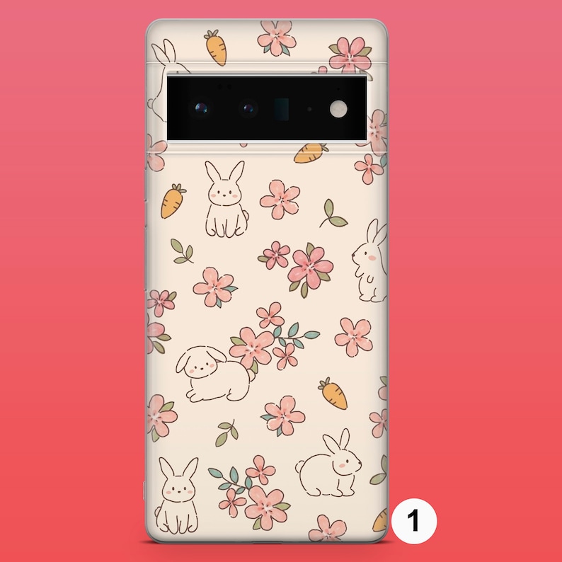 Hare Print Phone Case Rabbit Painting Phone Cover for Google Pixel 11Pro XL, 10Pro, 9A, 8A, 7Pro, 7, Samsung S25, S26Fe, S23, A56, iPhone 18 1