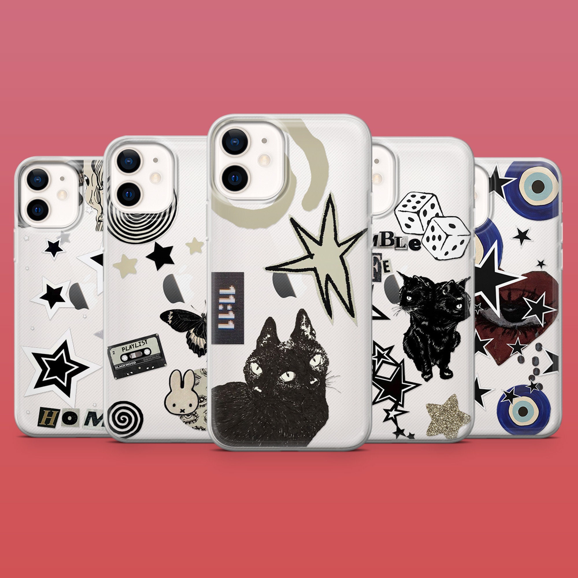 Grunge Collage Phone Case Y2K Stars Phone Cover for iPhone 17air