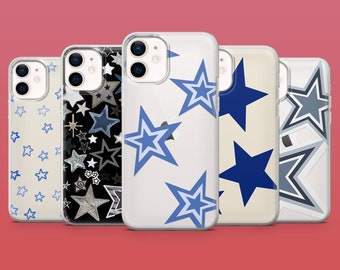 Blue Star Phone Case Star Pattern Phone Cover for iPhone 18Pro, 17E, 15, 14, Samsung S26, S26Fe, S23, A56, A15 Pixel 11Pro XL, 10A, 8A, 8Pro