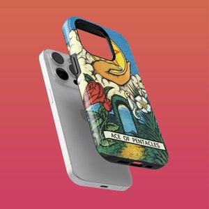 Coque de téléphone cartes de tarot robuste Witchy Ace pour iPhone 16Plus, 15, 14, 13, 12, Google Pixel 9Pro XL, 8A, 7A, 6, Samsung S24Ultra, S23, A54