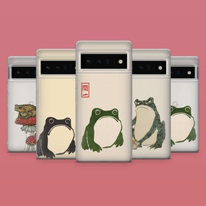 Grumpy Frog Phone Case Matsumoto Hoji Phone Cover for Google Pixel 10, 9A, 9Pro XL, 8A, 8Pro, 7A, Samsung S25, S24Fe, A15, iPhone 17Pro, 16E