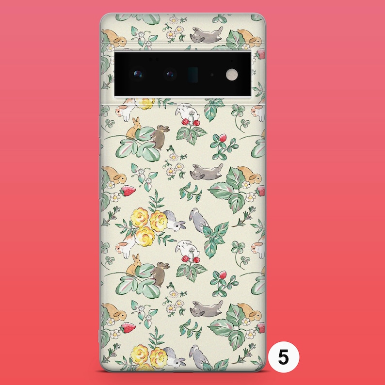 Hare Print Phone Case Rabbit Painting Phone Cover for Google Pixel 11Pro XL, 10Pro, 9A, 8A, 7Pro, 7, Samsung S25, S26Fe, S23, A56, iPhone 18 5