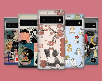 桜アニメ携帯ケース おもしろキティ携帯カバー Google Pixel 10、9A、9Pro XL、8A、8Pro、7A、Samsung S25、S24Fe、A15、iPhone 17Pro、16E用