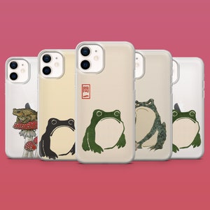 Matsumoto Hoji Phone Case Grumpy Frog Phone Cover for iPhone 17Air, 16E, 15, 14, Samsung S25, S24FE, A56, A15, Pixel 10, 9A, 9Pro XL, 8A, 8