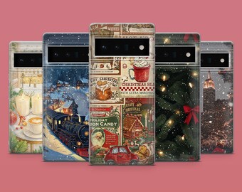 Winter Aesthetic Phone Case Christmas Phone Cover for Google Pixel 10Pro XL, 8A, 8Pro, 7, 7A, 6, Samsung S25, S24Fe, S23Ultra, A56, A36, A15