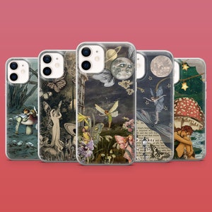 Funda para teléfono con collage de hadas y tablero de estado de ánimo para iPhone 16E, 15, 14, 13, Samsung S25, S24Fe, S23Ultra, A56, A15, Pixel 9A, 9Pro XL, 8A, 8