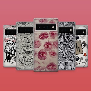 Funda para teléfono con diseño de labios y ojos para Google Pixel 9A, 9Pro XL, 8A, 8, 7A, 6A, Samsung S25, S24Fe, S23Ultra, A56, A15 y iPhone 16E