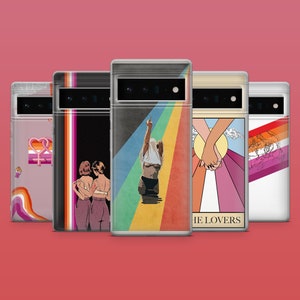 Queer Art Handyhülle Saphic Lovers Handyhülle für Google Pixel 9A, 9Pro XL, 8A, 8Pro, 7A, 6A, Samsung S25, S24Fe, S23, A56, A15, iPhone 16E